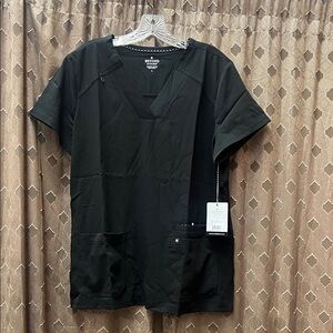 Black Scrubs 3 pockets V-neck